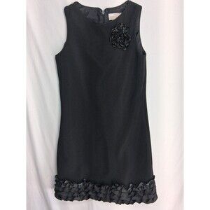 Jenny & Me Girls Size 10 Dress Ruffle Formal Party Black LBD School Lit Chic